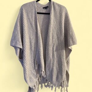 American Eagle Outfitters Cream Beige Knit Poncho Cardigan